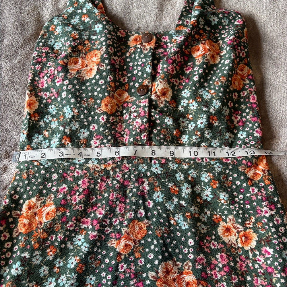 Monteau Green Floral Button-Front Dress - Picture 6 of 7